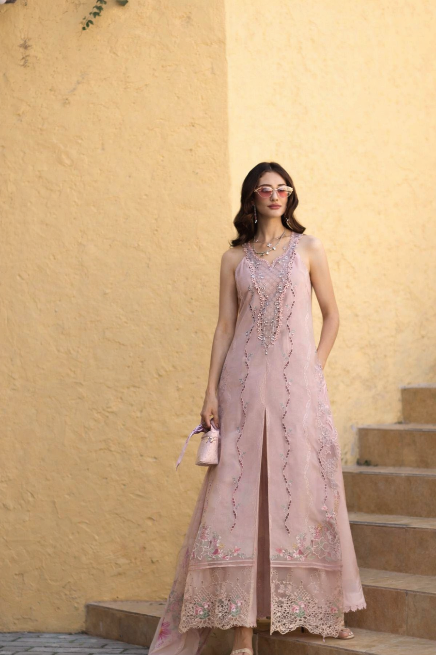 Noor by Saadia Asad Luxe Chikankari Unstitched Lawn 3Pc Suit D2-A