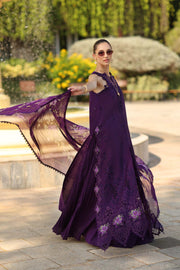 Noor by Saadia Asad Luxury Eid Schiffli Laserkari Unstitched Suit D2 -Amalfi Amethyst