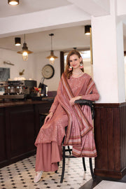 Noor by Saadia Asad Embroidered Linen Unstitched 3Pc Suit D-02B