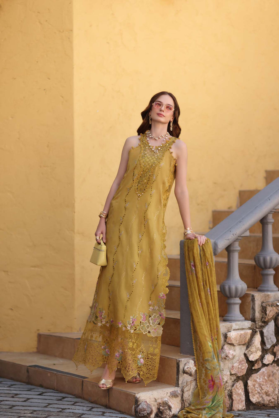 Noor by Saadia Asad Luxe Chikankari Unstitched Lawn 3Pc Suit D2-B