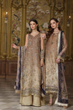 Noor by Saadia Asad Embroidered Cotton Net Unstitched 3Pc Suit D-02 Beige