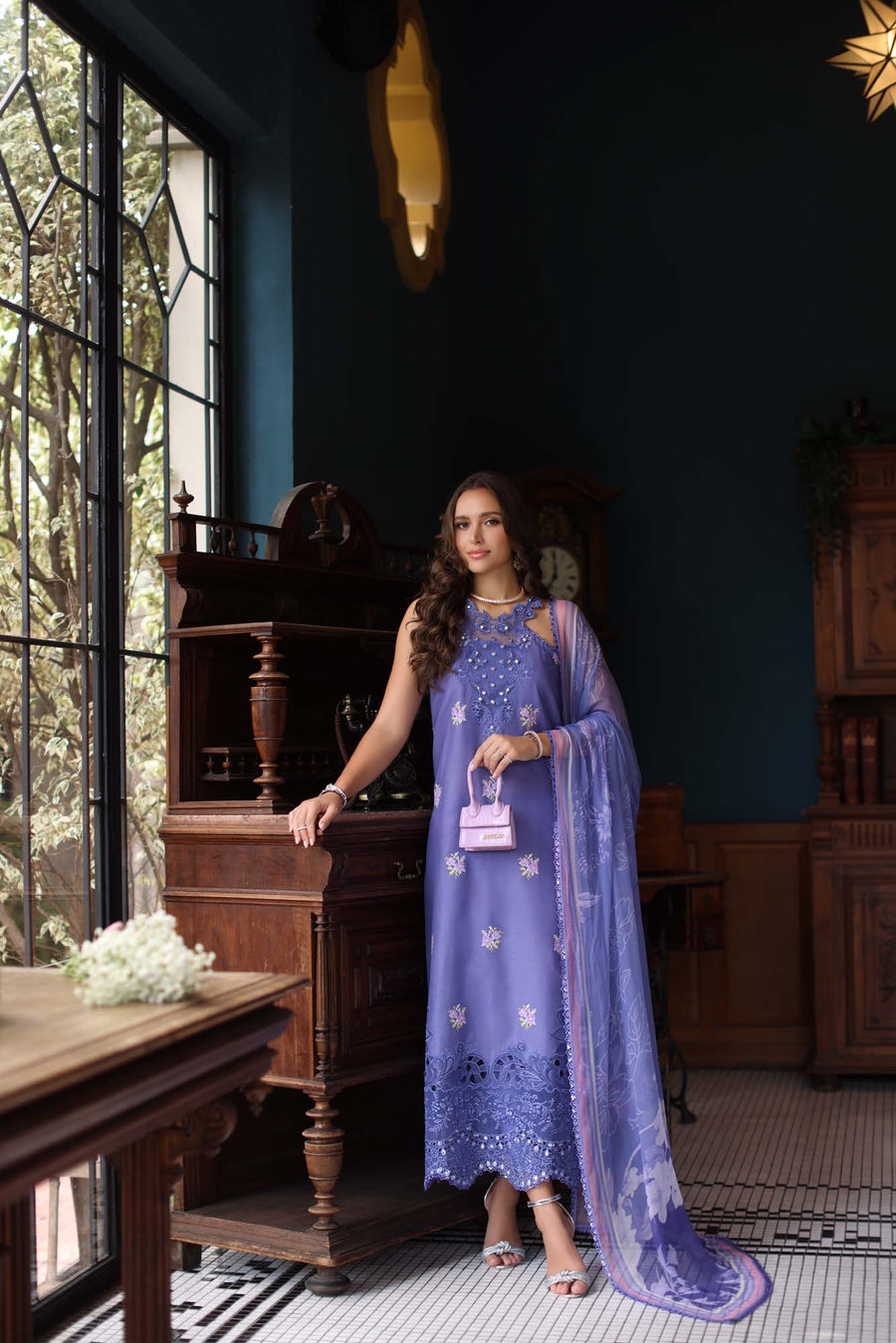 Noor by Saadia Asad Eid Luxury Schiffli Laserkari Unstitched 3Pc Suit D-02