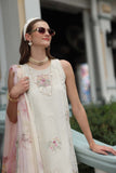 Noor by Saadia Asad Luxe Chikankari Unstitched Lawn 3Pc Suit D-02 Pearl Ivory