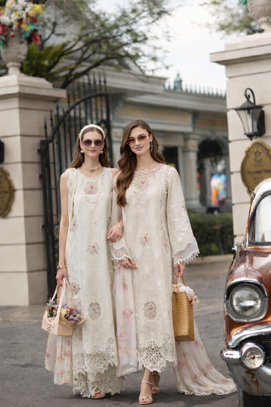 Noor by Saadia Asad Luxe Chikankari Unstitched Lawn 3Pc Suit D-02 Pearl Ivory