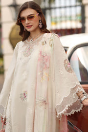 Noor by Saadia Asad Luxe Chikankari Unstitched Lawn 3Pc Suit D-02 Pearl Ivory