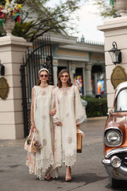 Noor by Saadia Asad Luxe Chikankari Unstitched Lawn 3Pc Suit D-02 Pearl Ivory
