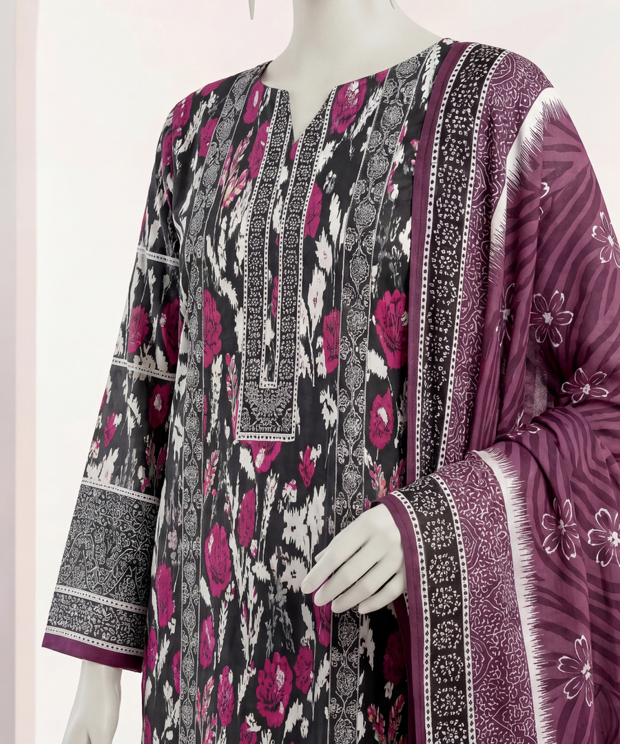 Ittehad Signature Printed Lawn Unstitched 3Pc Suit D-10