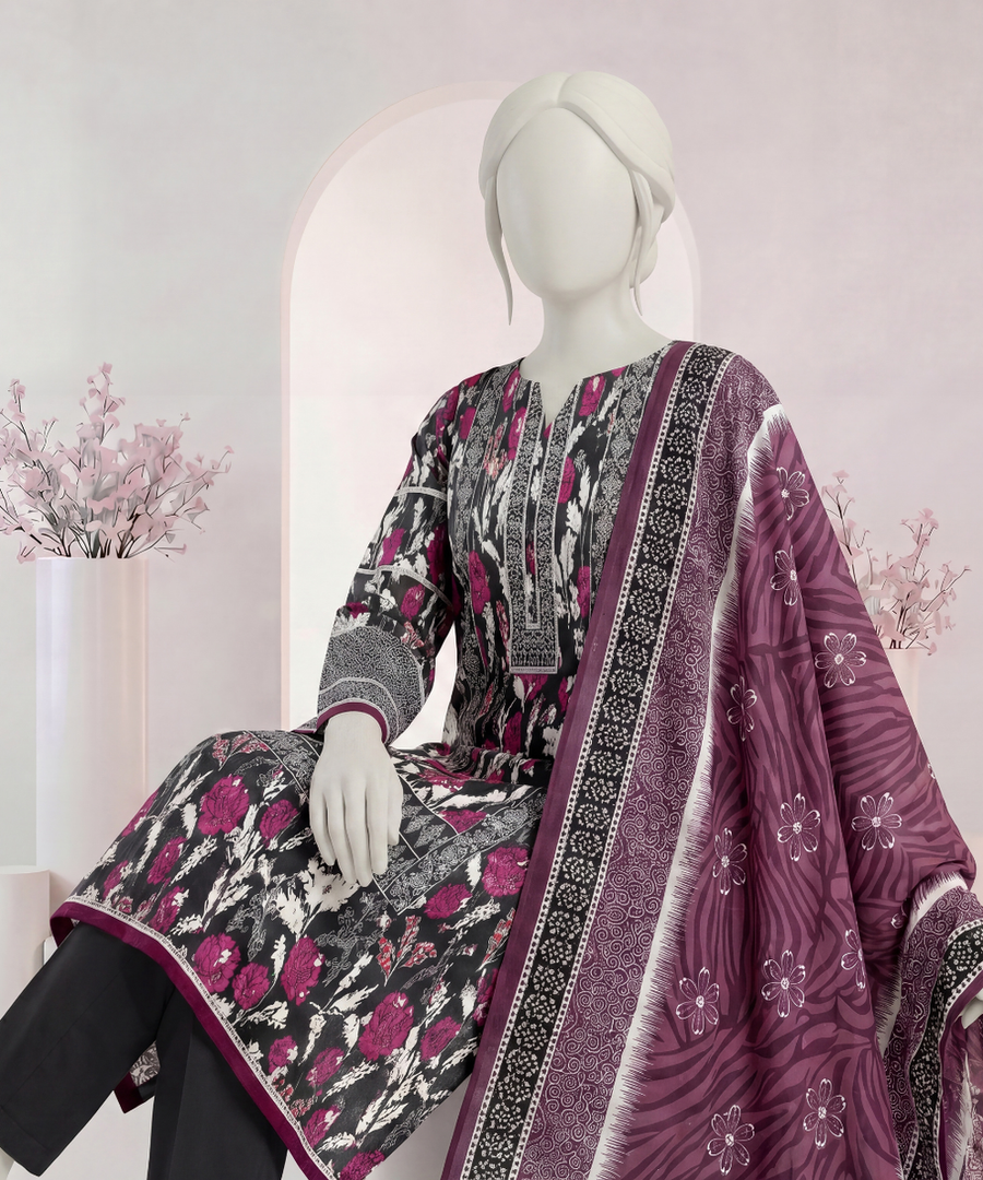 Ittehad Signature Printed Lawn Unstitched 3Pc Suit D-10