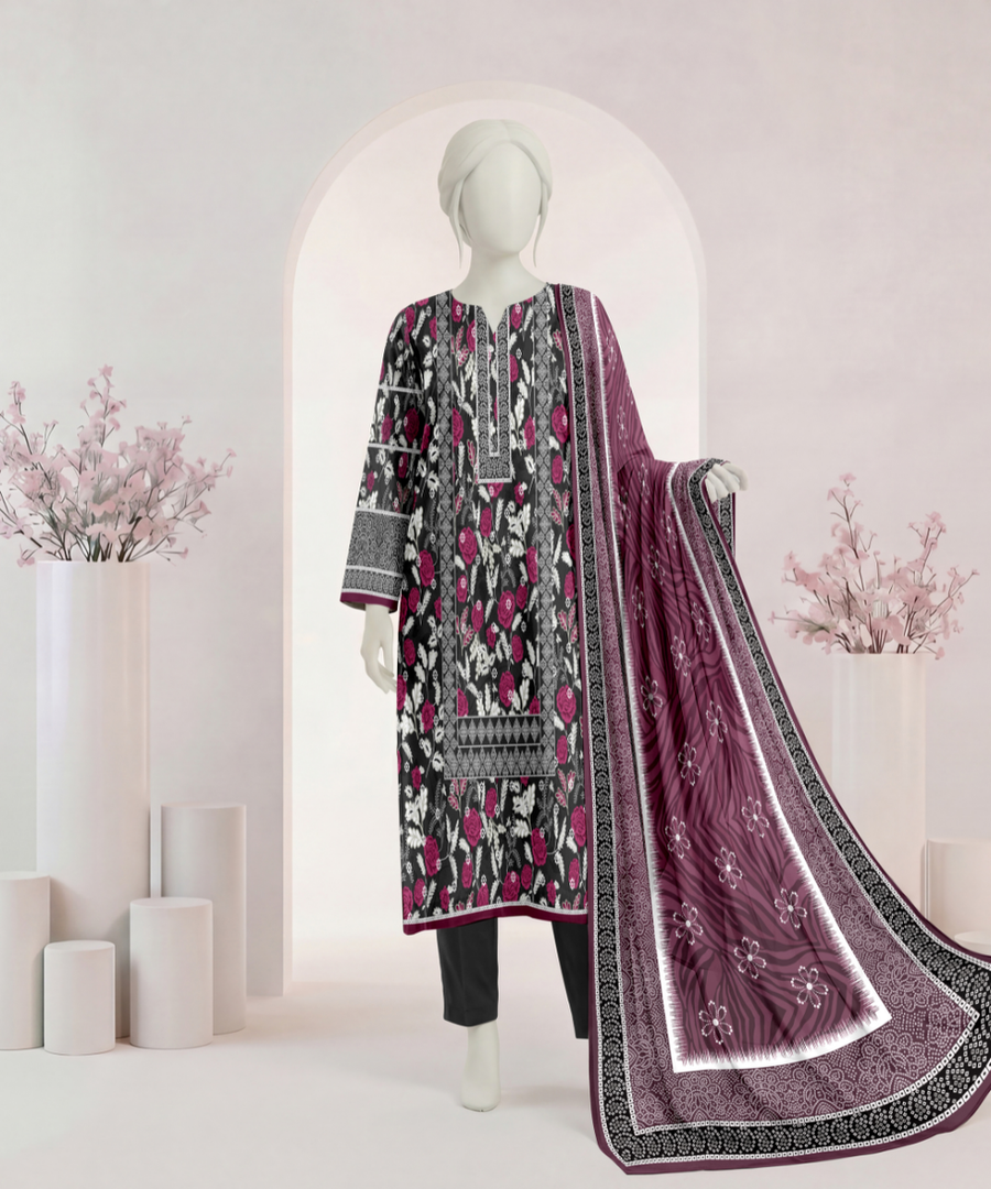 Ittehad Signature Printed Lawn Unstitched 3Pc Suit D-10