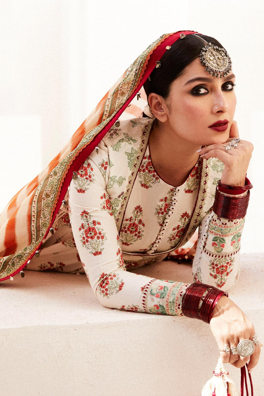 Zara Shahjahan Embroidered Luxury Lawn Unstitched 3Pc Suit D-11B ANARKALI