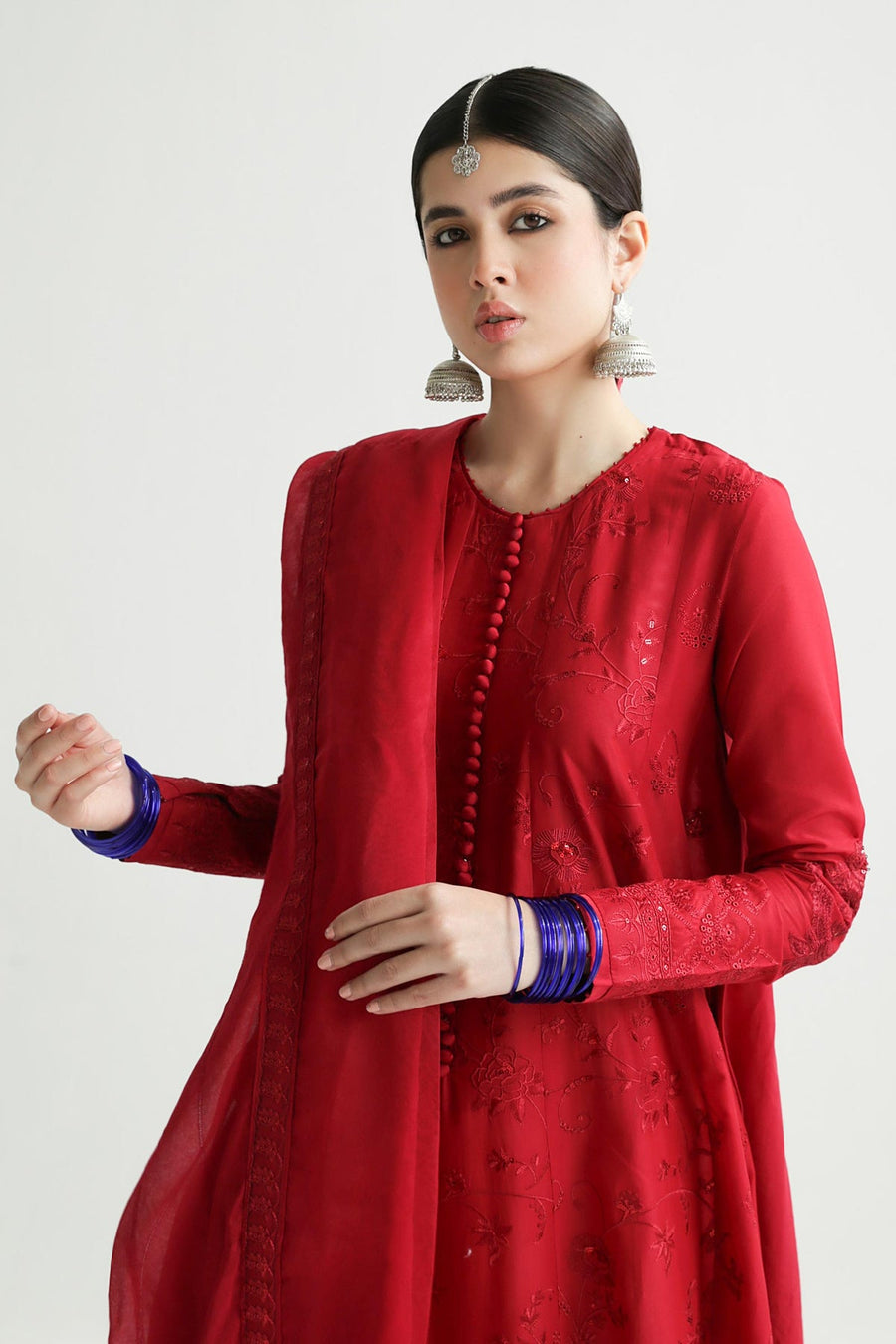 Zara Shahjahan Embroidered Luxury Lawn Unstitched 3Pc Suit D-12A DEENA