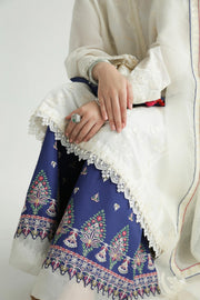 Zara Shahjahan Embroidered Luxury Lawn Unstitched 3Pc Suit D-12B DEENA