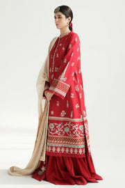 Zara Shahjahan Embroidered Luxury Lawn Unstitched 3Pc Suit D-14A MYRA
