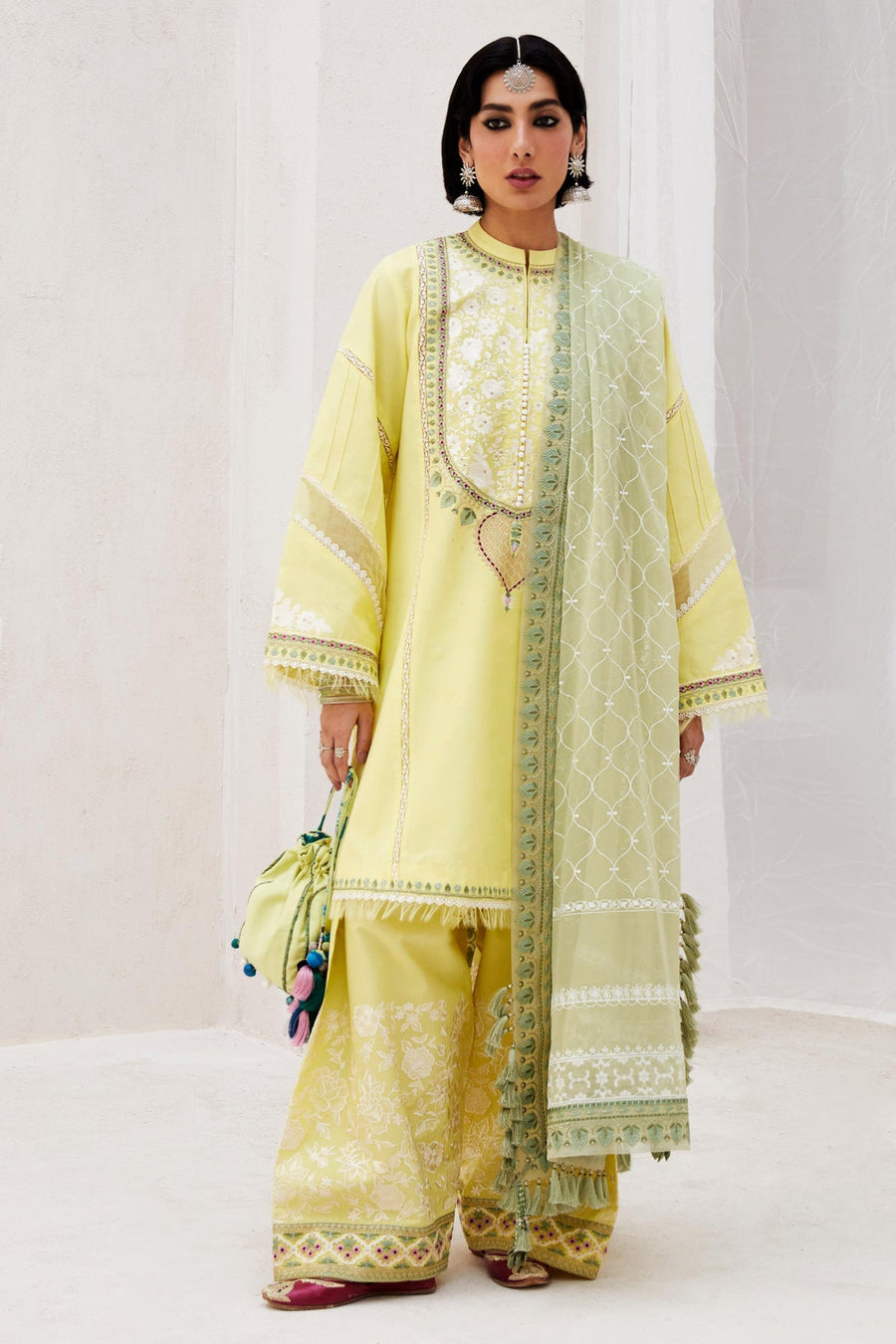 Zara Shahjahan Embroidered Luxury Lawn Unstitched 3Pc Suit D-15A DILARA