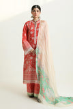 Zara Shahjahan Embroidered Luxury Lawn Unstitched 3Pc Suit D-01A MAHI