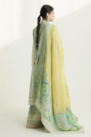 Zara Shahjahan Embroidered Luxury Lawn Unstitched 3Pc Suit D-01B MAHI