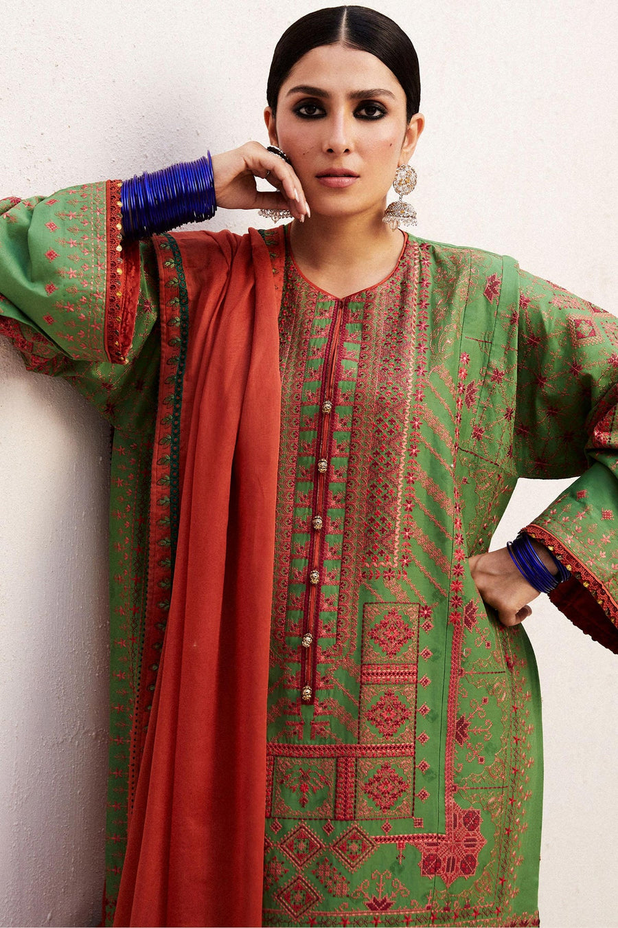 Zara Shahjahan Embroidered Luxury Lawn Unstitched 3Pc Suit D-02B DIYA