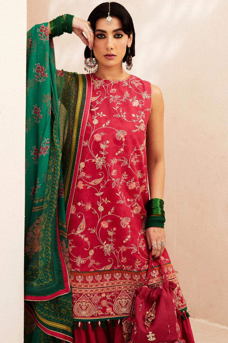 Zara Shahjahan Embroidered Luxury Lawn Unstitched 3Pc Suit D-03B KORINA