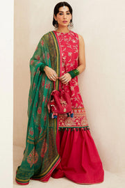 Zara Shahjahan Embroidered Luxury Lawn Unstitched 3Pc Suit D-03B KORINA