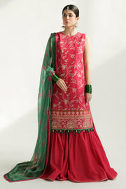Zara Shahjahan Embroidered Luxury Lawn Unstitched 3Pc Suit D-03B KORINA