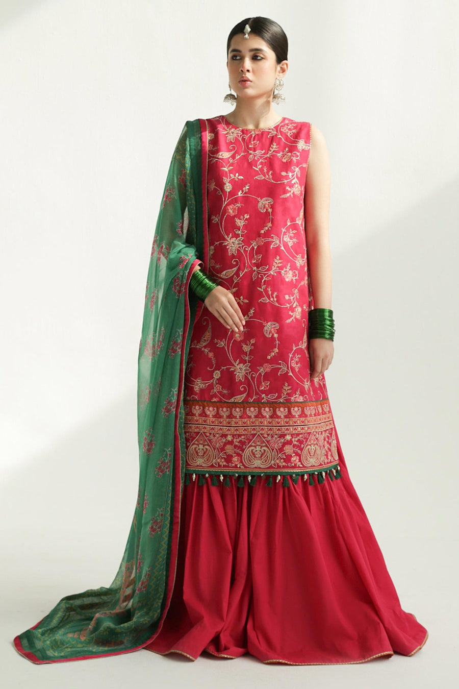 Zara Shahjahan Embroidered Luxury Lawn Unstitched 3Pc Suit D-03B KORINA
