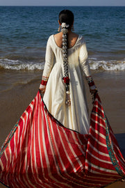 Zara Shahjahan Embroidered Luxury Lawn Unstitched 3Pc Suit D-08A AAINA