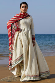 Zara Shahjahan Embroidered Luxury Lawn Unstitched 3Pc Suit D-08A AAINA