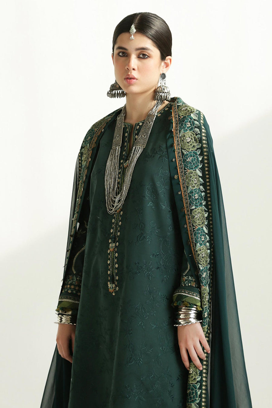 Zara Shahjahan Embroidered Luxury Lawn Unstitched 3Pc Suit D-09B PARSA