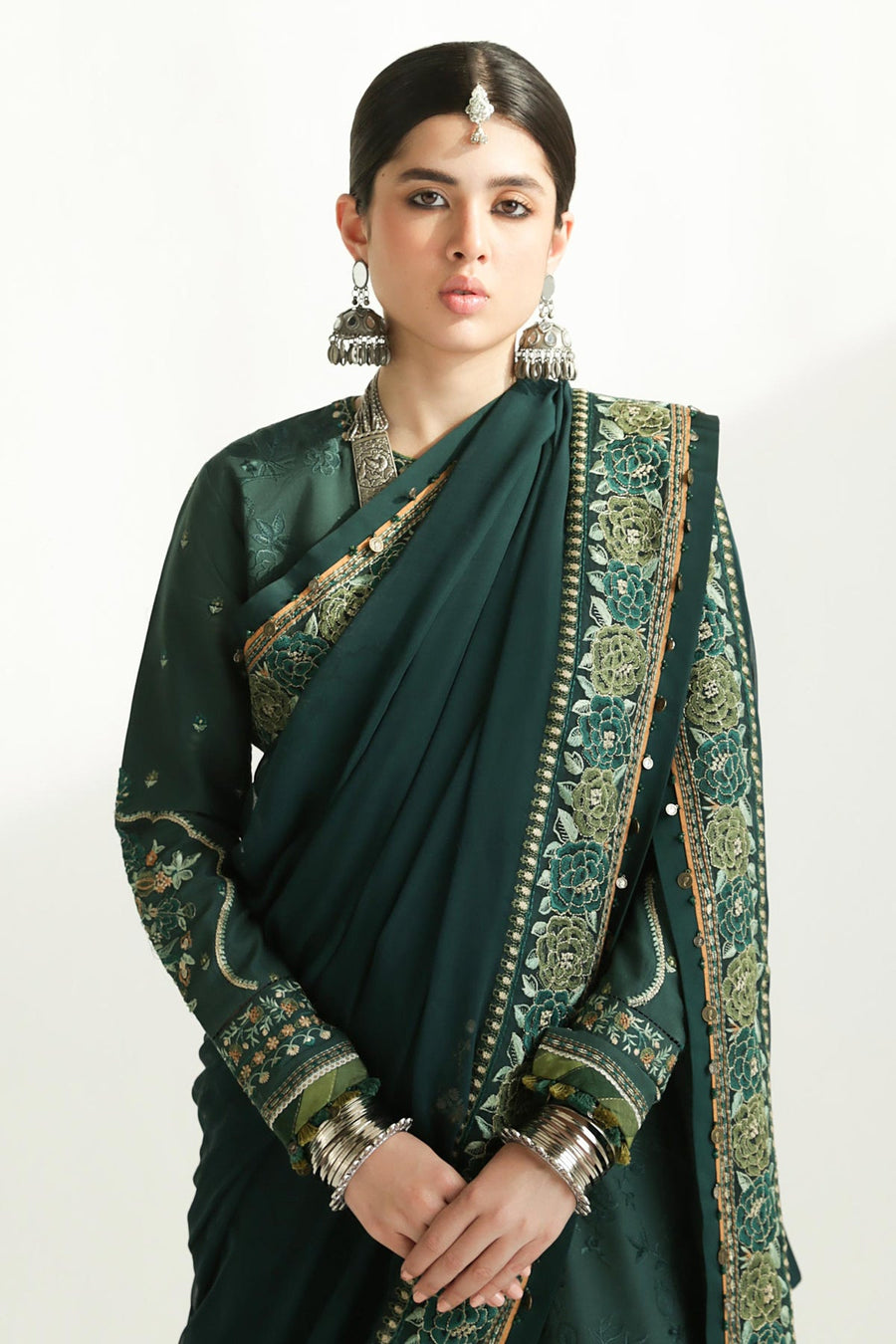 Zara Shahjahan Embroidered Luxury Lawn Unstitched 3Pc Suit D-09B PARSA