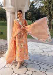 Crimson Flow Embroidered Lawn Unstitched 3Pc Suit D-2A A SUMMER DANCE