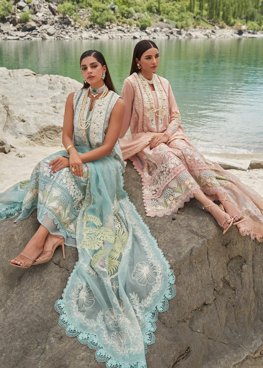 Crimson X Saira Shakira Luxury Lawn Unstitched 3Pc Suit D-2A Chikkankari Affair
