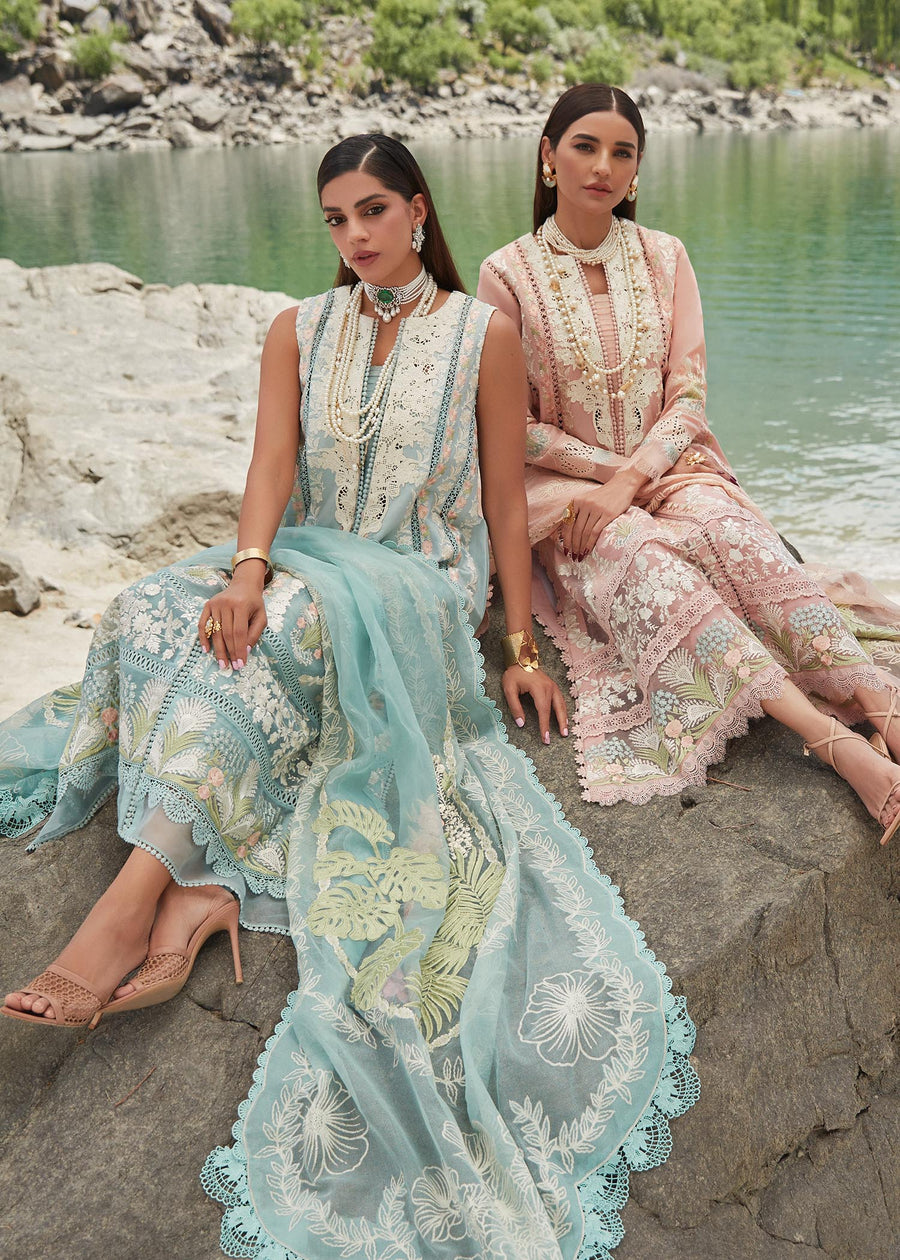 Crimson X Saira Shakira Luxury Lawn Unstitched 3Pc Suit D-2A Chikkankari Affair