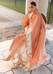 Crimson Flow Embroidered Lawn Unstitched 3Pc Suit D-2A A SUMMER DANCE
