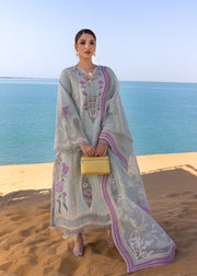 Crimson Flow Embroidered Lawn Unstitched 3Pc Suit D-2A A Handmade Tale