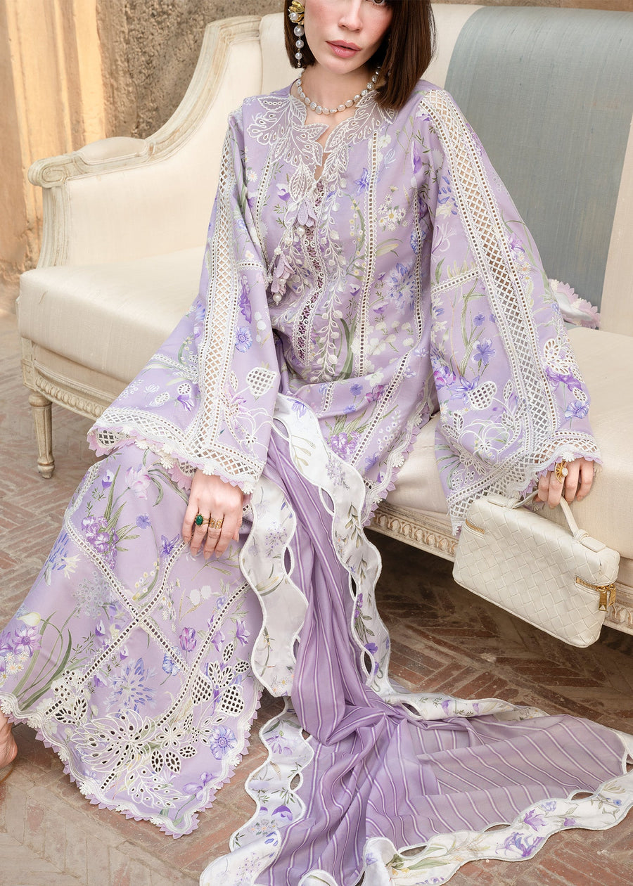 Crimson Flow Embroidered Lawn Unstitched 3Pc Suit D-2B A SUMMER DANCE