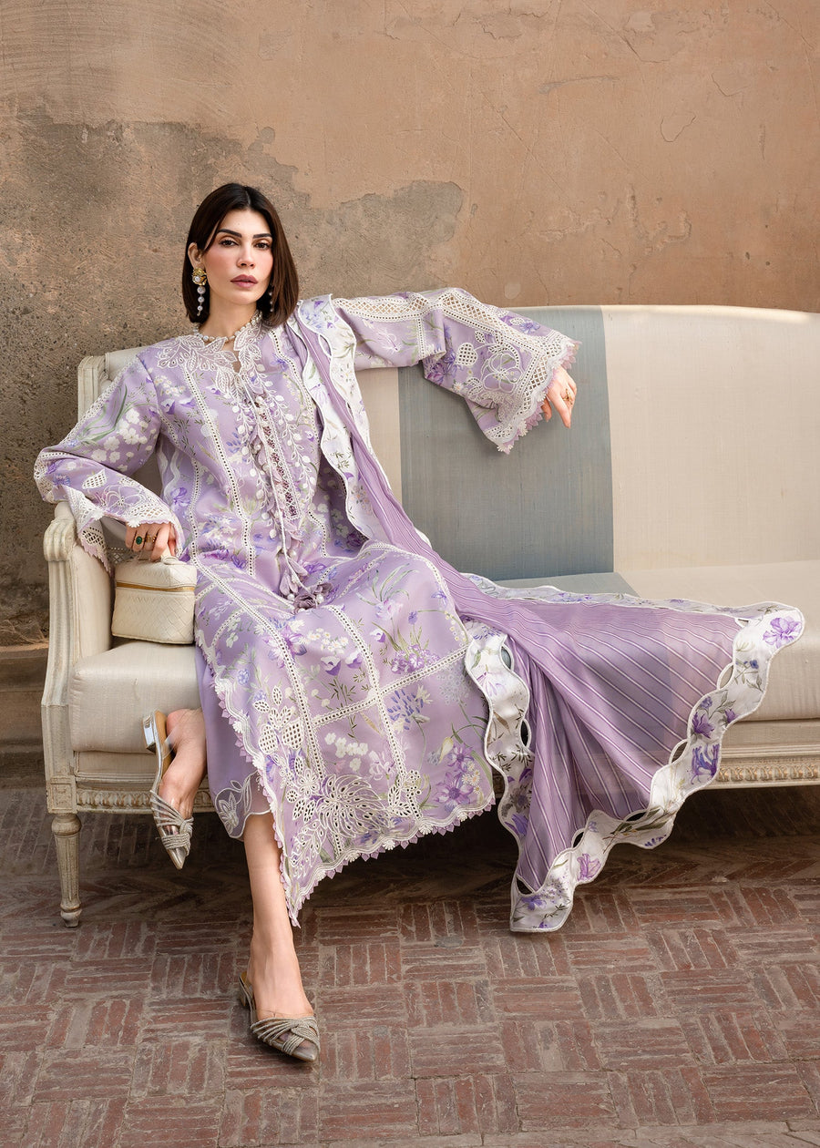 Crimson Flow Embroidered Lawn Unstitched 3Pc Suit D-2B A SUMMER DANCE