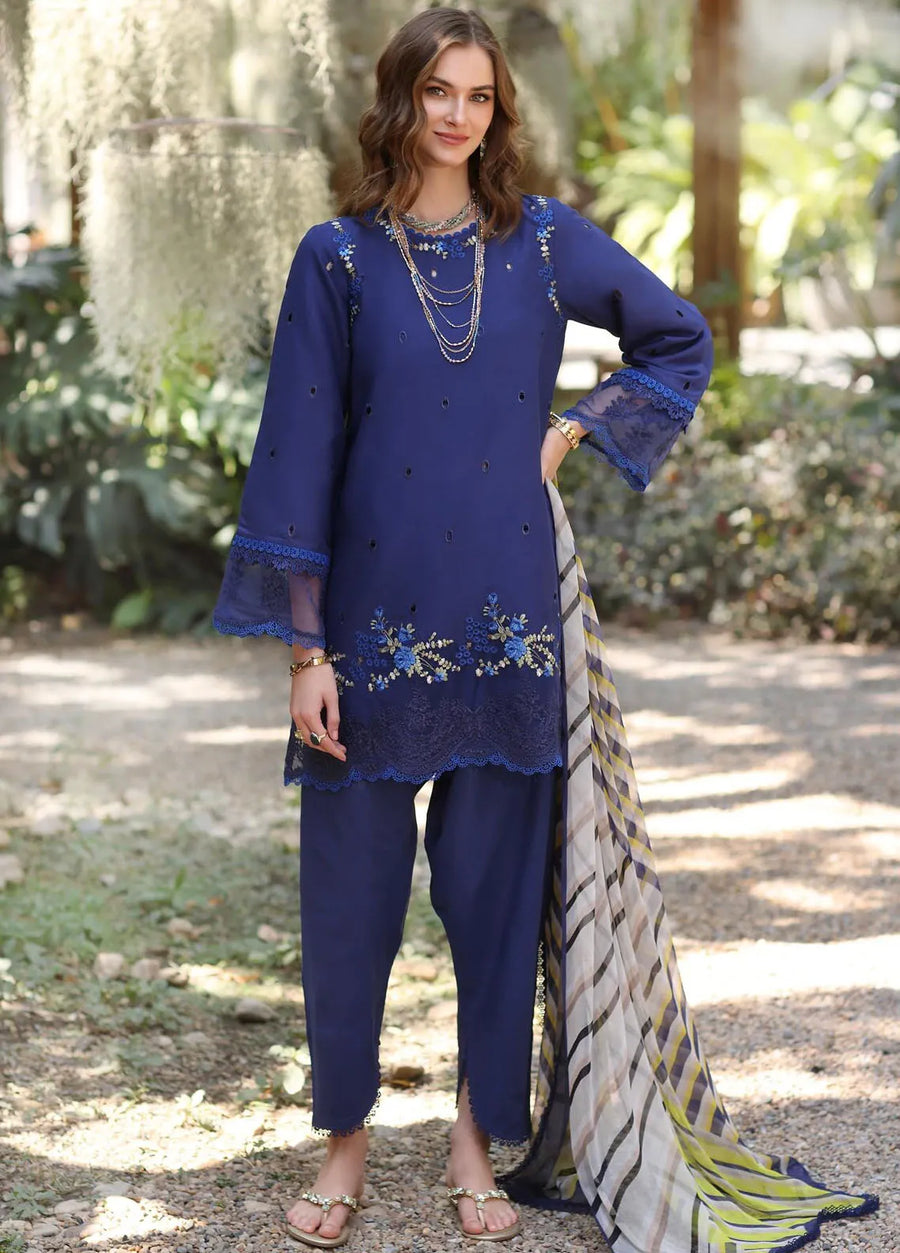 Noor by Saadia Asad Eid Luxe Printedkari Unstitched 3Pc Suit D-03A