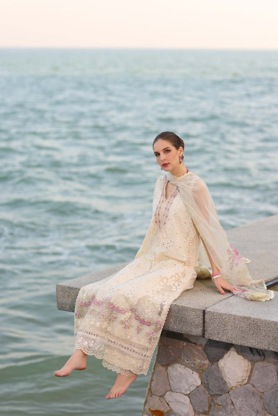 Noor by Saadia Asad Eid Luxury Handwork Laserkari Unstitched 3Pc Suit D-03A