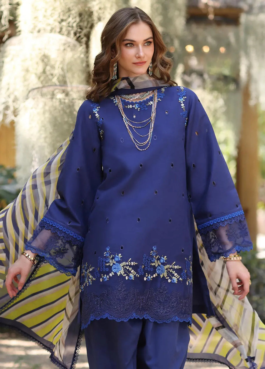 Noor by Saadia Asad Eid Luxe Printedkari Unstitched 3Pc Suit D-03A