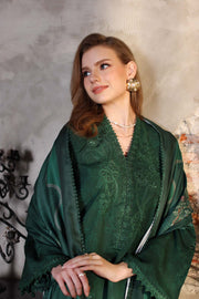 Noor by Saadia Asad Embroidered Linen Unstitched 3Pc Suit D-03A