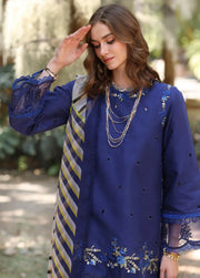 Noor by Saadia Asad Eid Luxe Printedkari Unstitched 3Pc Suit D-03A