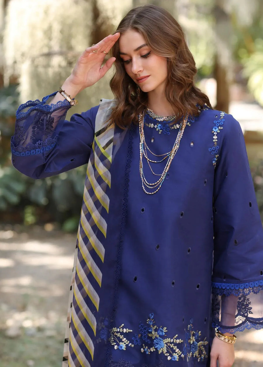 Noor by Saadia Asad Eid Luxe Printedkari Unstitched 3Pc Suit D-03A