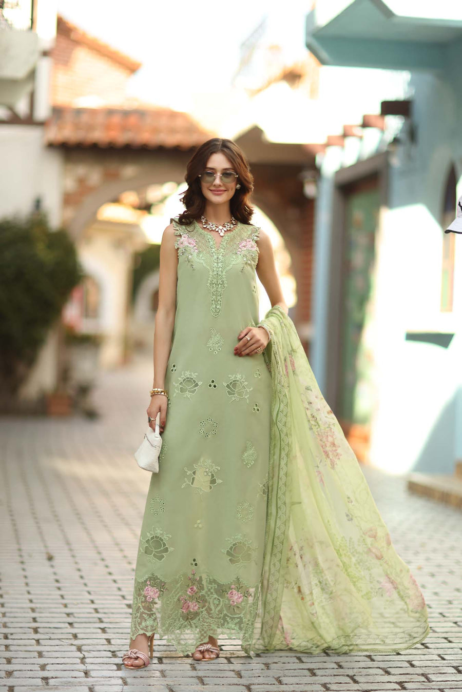 Noor by Saadia Asad Luxe Chikankari Unstitched Lawn 3Pc Suit D3-A