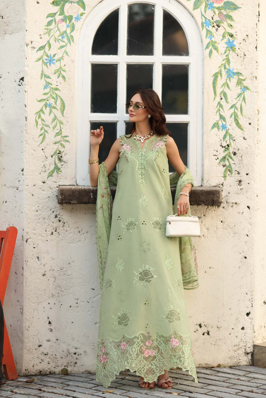 Noor by Saadia Asad Luxe Chikankari Unstitched Lawn 3Pc Suit D3-A