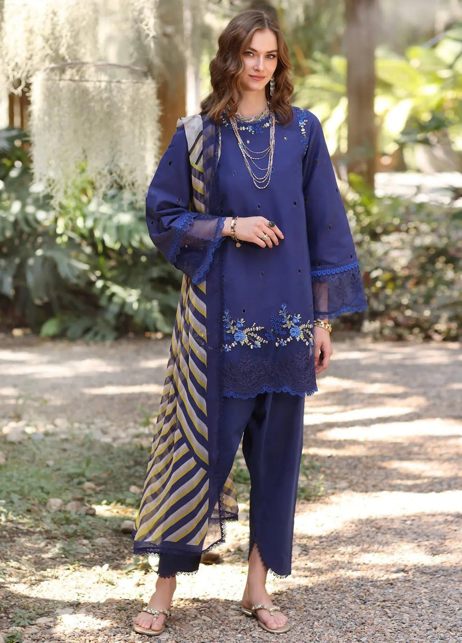 Noor by Saadia Asad Eid Luxe Printedkari Unstitched 3Pc Suit D-03A