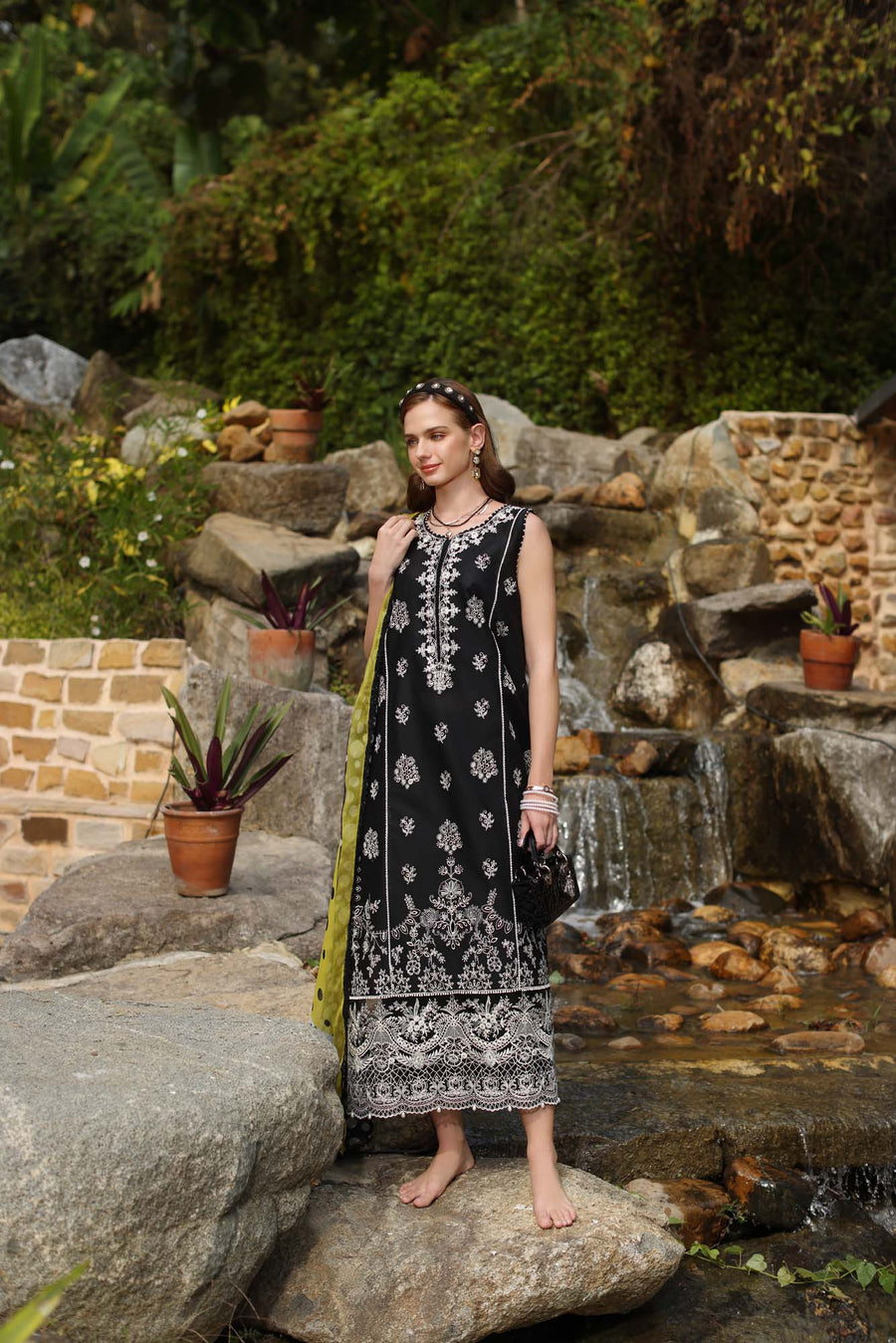 Noor by Saadia Asad Luxe Chikankari Unstitched Lawn 3Pc Suit D3-B