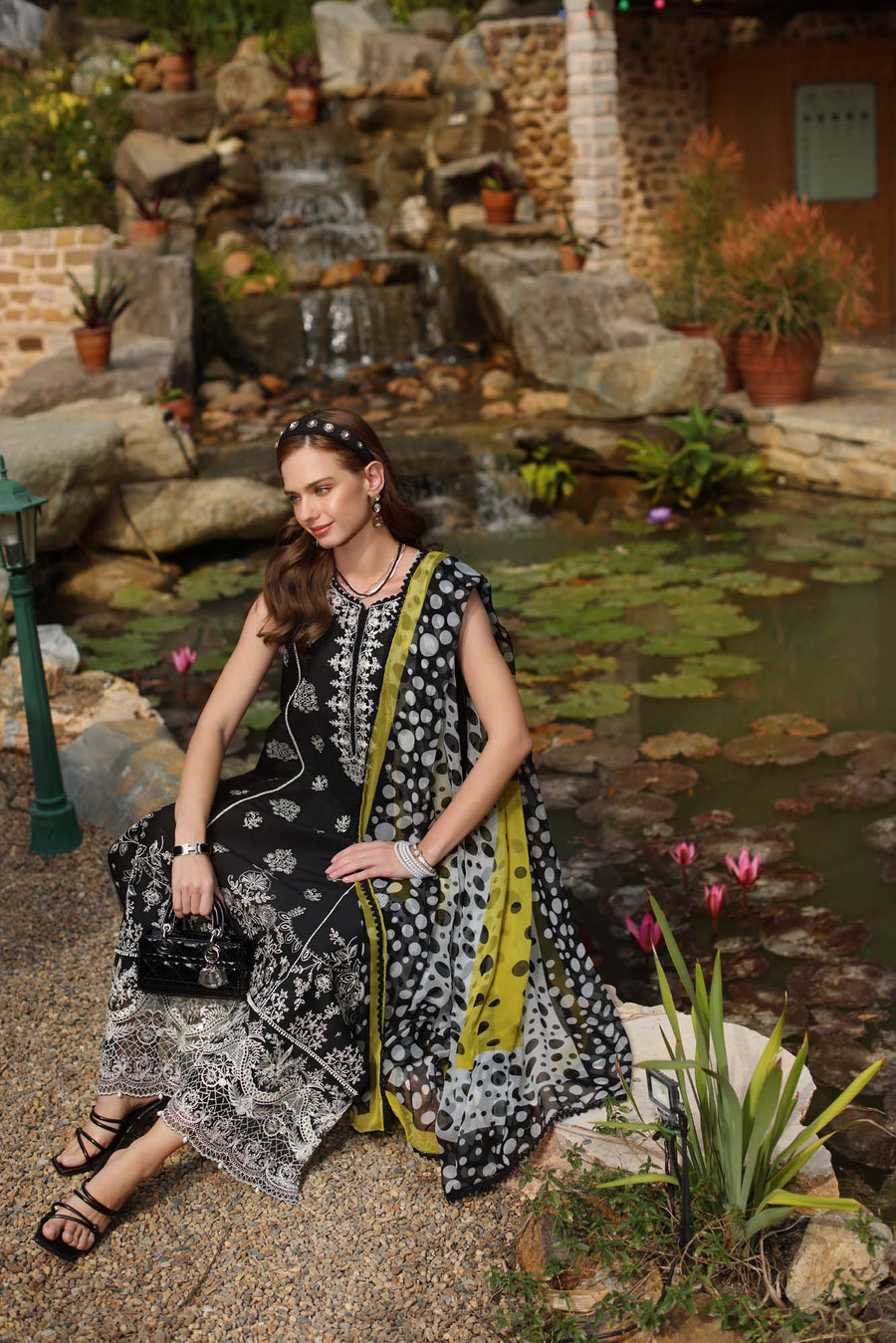 Noor by Saadia Asad Luxe Chikankari Unstitched Lawn 3Pc Suit D3-B