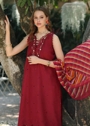 Noor by Saadia Asad Eid Luxe Printedkari Unstitched 3Pc Suit D-03B