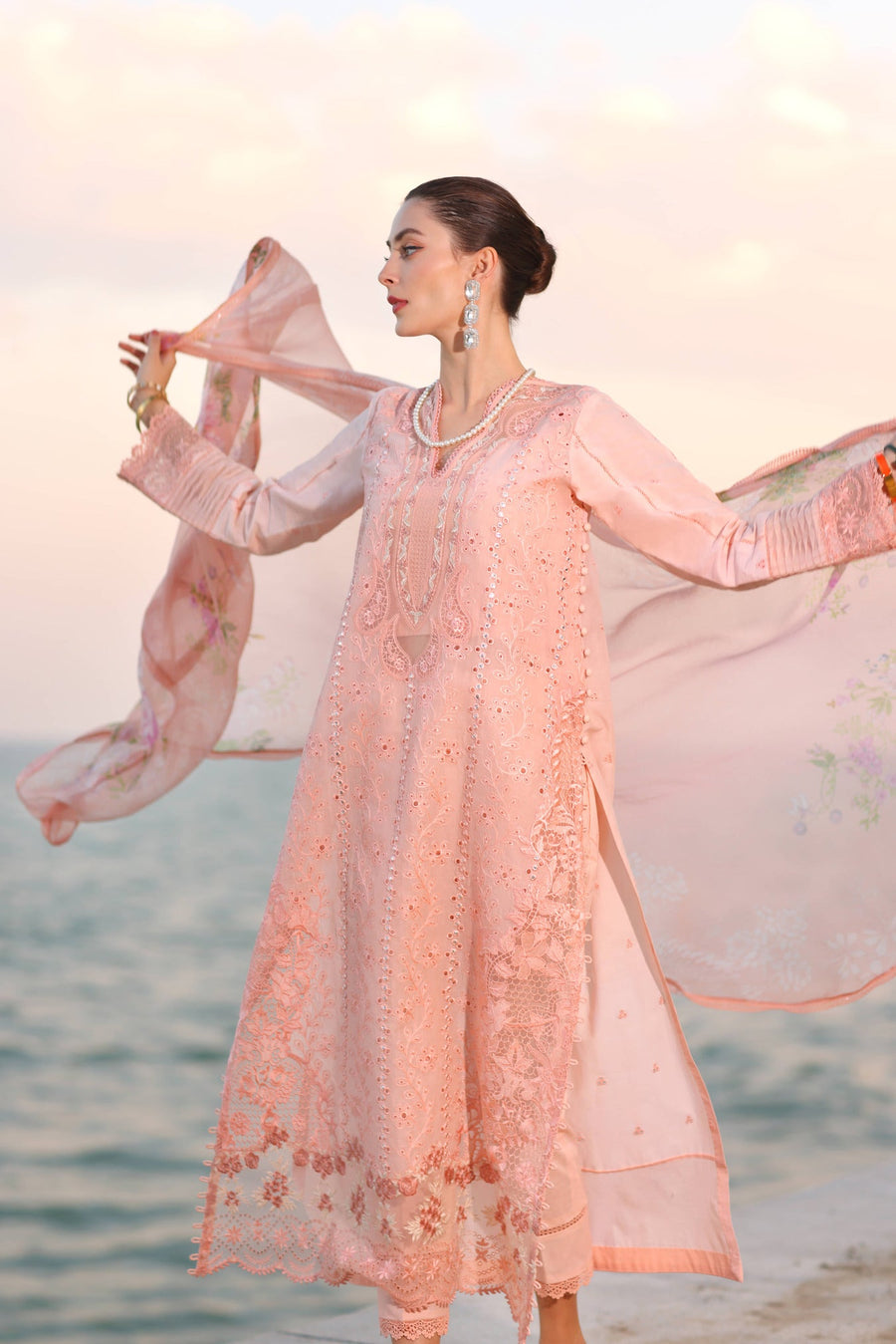 Noor by Saadia Asad Eid Luxury Handwork Laserkari Unstitched 3Pc Suit D-03B