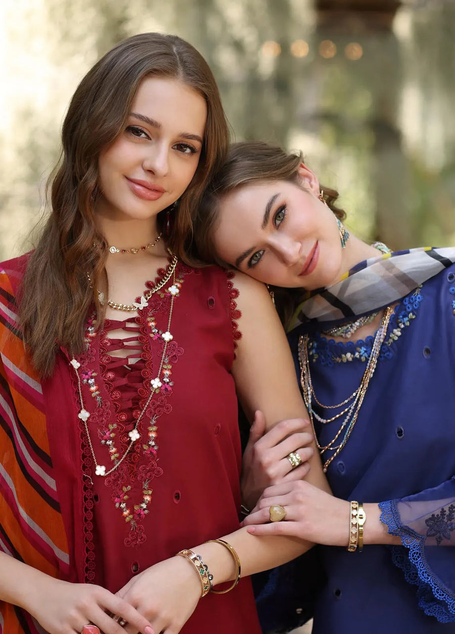 Noor by Saadia Asad Eid Luxe Printedkari Unstitched 3Pc Suit D-03B